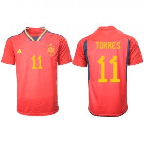 Lacne Muži Futbalové dres Španielsko Ferran Torres #11 MS 2022 Krátky Rukáv - Domáci